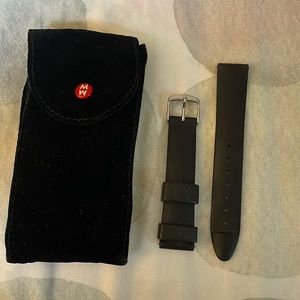 Michele Watch Band, black rubber